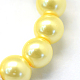 Backen gemalt pearlized Glasperlen runden Perle Stränge HY-Q003-4mm-22-3