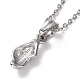 304 Stainless Steel Conch Shape Pendant Necklace for Women STAS-E154-27P-3