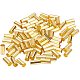 PandaHall Elite 150 pcs 10mm Column Brass Tube Beads Ring Macrame Bead Spacer Beads with 4.5mm Hole for DIY Sewing Craft and Macrame Wall Hanging Plant Holder Craft KK-PH0036-20-1