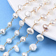 Chaînes de perles de perles d'eau douce naturelles faites à la main CHC-S010-001-3