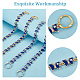 Nbeads 1 Set Alloy Enamel Butterfly with Evil Eye Link Shoe Decoration Chain FIND-NB0004-12-4