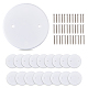 SUPERFINDINGS 18Pcs Wall Hole Cover Ceiling Cover Plate Flat Round Ceiling Cover Plate Circle Wallplate with 36pcs Screws to Cover Openings Above Ceilings or Walls FIND-FH0006-57-1