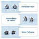 SUPERFINDINGS 24Pcs Alloy Star Lapel Pin Brooches JEWB-FH0001-37B-6