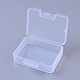 プラスチックビーズ収納ケース  収納ボックス  長方形  透明  6.85x5.1x2.4cm CON-WH0068-46A-2