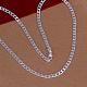 Popular Silver Color Plated Brass Curb Chain Necklaces For Men NJEW-BB12724-24-2