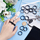 UNICRAFTALE 16pcs 8 Sizes Black Double Blank Core Finger Rings Stainless Steel Grooved Ring Settings Wide Band Finger Rings for Jewelry Making Gift STAS-UN0041-44-2