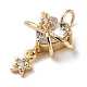Латунные микро проложить кубического циркония подвески KK-D378-10KCG-2