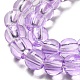 Brins de perles de quartz synthétiques teints et chauffés G-P502-01A-03-4