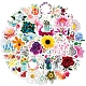 50 Uds pegatinas de flores autoadhesivas impermeables de pvc de primavera PW-WG68058-01-2
