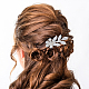 Gomakerer 10 個 10 スタイルリーフヘアコーム  混合色鉄ヘアコームクリップラインストーン花嫁の結婚式のヘアピース装飾ヘアアクセサリー女性のための OHAR-BC0001-02-5