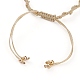 Fabbricazione di braccialetti di perline intrecciati con filo di poliestere regolabile AJEW-JB00895-4