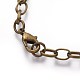 Antique Bronze Tone Iron Cable Chain Bracelet Making X-IFIN-H031-AB-2