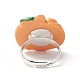 Verstellbarer Ring aus Kunstharz mit Halloween-Motiv RJEW-JR00554-6