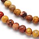 Natural Red Picture Jasper Round Beads Strands  G-N0166-19-3mm-2