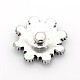 Antique Silver Zinc Alloy Rhinestone Jewelry Snap Buttons SNAP-N010-01-NR-2