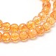 Faceted Round Natural Quartz Crystal Beads Strands G-N0152-18-8mm-1