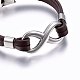 Leather Cord Bracelets BJEW-E345-04A-2