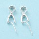925 Sterling Silver Ice Pick Pinch Bails STER-Z001-122S-01-3