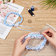 2pcs Blue Garters for Bride Stretchy Lace Bridal Garter Cornflower Blue Pearls Flower Bow Pattern Women Garters for Prom Party Wedding Garment Accessories DIY-MA0003-42-3