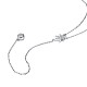 Tinysand リーフ デザイン CZ 925 スターリング シルバー カスケード ペンダント ネックレス  銀  20.18インチ TS-N340-S-3