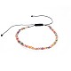 Bracelets de perles tressées en verre électrolytique réglable X-BJEW-JB04588-04-1