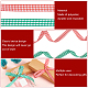PandaHall 2 Rolls 100 Yards Gingham Ribbon 10mm Wide Craft Ribbon Checkered Craft Ribbons St. Patrick's Day Christmas Cake Gift Wrapping Ribbon for Hair and Craft Decoration (Green and Red) SRIB-PH0001-14-5
