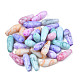 Opaque Baking Painted Crackle Glass Beads Strands EGLA-S174-34-2