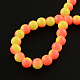 Two-Color Baking Painted Glass Bead Strands DGLA-R050-6mm-30-2