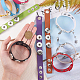 PandaHall 12pcs 12 Colors Snap Bracelet Imitation Leather Wristbands Adjustable Jewelry for Women Girls Jewelry Gift DIY BJEW-PH0004-06-6