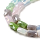 Electroplate Glass Beads Strands GLAA-Q098-E01-01-3
