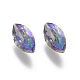 Electroplated Cubic Zirconia Pointed Back Cabochons ZIRC-I024-5x10-02-2
