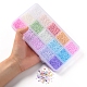 5250Pcs 15 Colors 8/0 Opaque Frosted Glass Seed Beads SEED-YW0001-74-A-5