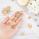 SUNNYCLUE 1 Box 16Pcs Tarot Style Stainless Steel Charms Hamsa Hand Evil Eye Charms Flat Round Sun Moon Charm Rectangle Card Double Sided Hollow Teardrop Charms for Jewelry Making Charm DIY Craft STAS-SC0004-57-3