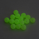 蓄光アクリル丸ビーズ  暗闇で光る  淡緑色  8mm  穴：2mm  約1800個/500g LACR-R002-8mm-01-3