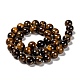 Grade ab naturelle perles rondesoeil de tigre brins G-O047-02-10mm-2