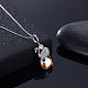 925 Sterling Silver Pendant Necklaces NJEW-BB30744-J-3