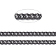 真鍮ツイストチェーン  カーブチェーン  ダイヤモンドカット  ハンダ付け  多面カット  スプールで  オーバル  鉛フリー＆カドミウムフリー  ガンメタ色  2x1.5x0.45mm  約301.83フィート（92m）/ロール CHC-S108-B-1