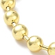 Beacelets coulissants à perles rondes en laiton plaqué de longue durée pour femmes et hommes BJEW-E089-01G-03-2