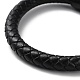 Leather Braided Round Cord Bracelet BJEW-F460-03EB-4