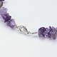 Natural Amethyst Chips Necklaces NJEW-JN01795-04-3