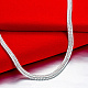 真鍮フラット喜平チェーンネックレス  女性のネックレス  銀色のメッキ  19.7インチ NJEW-BB16951-5