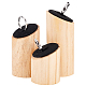 Fingerinspire 3 soporte organizador de exhibición de anillos de madera maciza con terciopelo negro RDIS-WH0011-13A-1