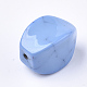 樹脂ビーズ  模造ターコイズ  オーバル  コーンフラワーブルー  21x13x12mm  穴：2mm RESI-T034-01B-2