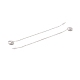 Longue chaîne avec boucles d'oreilles pendantes boule ronde EJEW-A067-17P-2