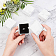 BENECREAT 12 Pack Small Square Kraft Ring Earring Box 5.2x5.2x3.3cm Marble White Cardboard Jewelry Gift Boxes for Valentine's Day CBOX-BC0001-33-3