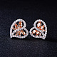 SHEGRACE Heart Simple Fashion Platinum Plated Brass Stud Earrings JE151B-2