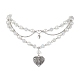 Tibetan Style Alloy Heart Jewelry Set SJEW-JS01287-2