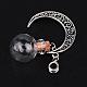 Round with Moon Glass Wishing Bottle European Dangle Charms PALLOY-JF00167-01-1