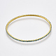 Bracelets en laiton chaîne extensible BJEW-T010-02G-10-2