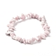 Braccialetti elasticizzati con perline di chip opale rosa naturale BJEW-JB06618-1